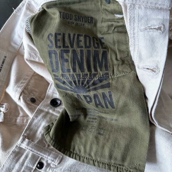 Todd Snyder Slim Japanese Selvedge Denim White Ecru Made In USA Like New Tag 32 - Picture 15 of 16
